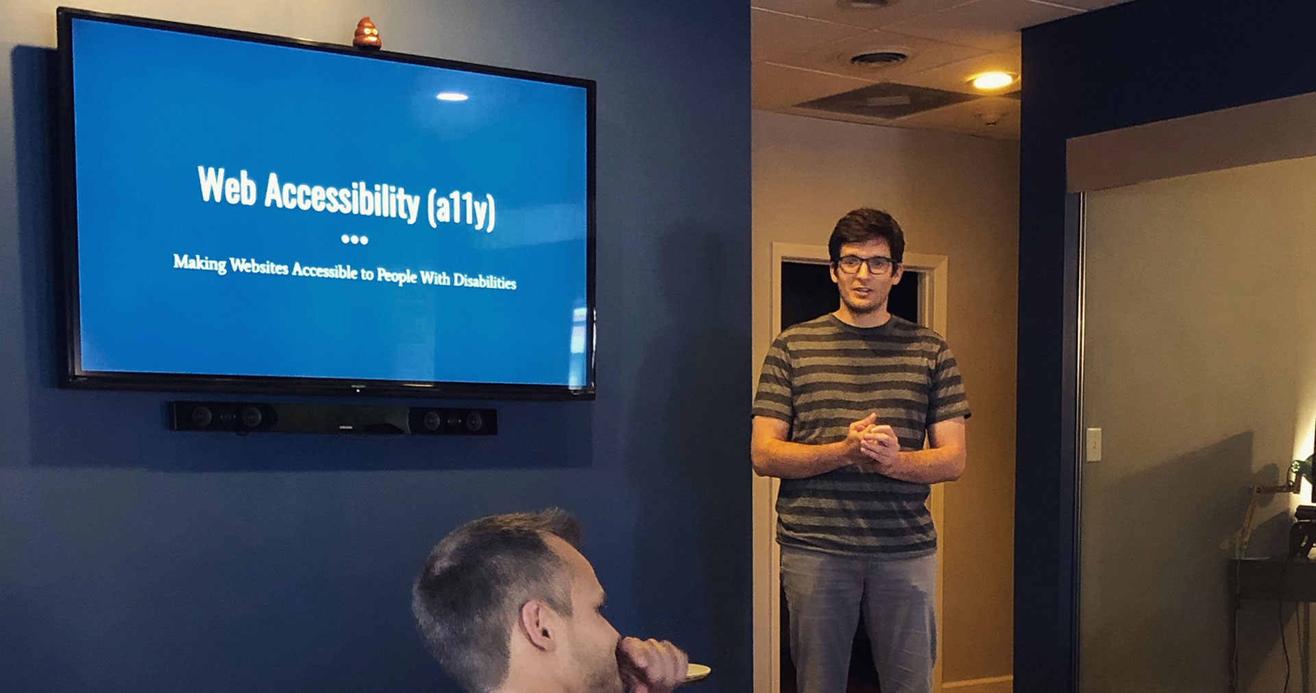 a guy teaching accessibility