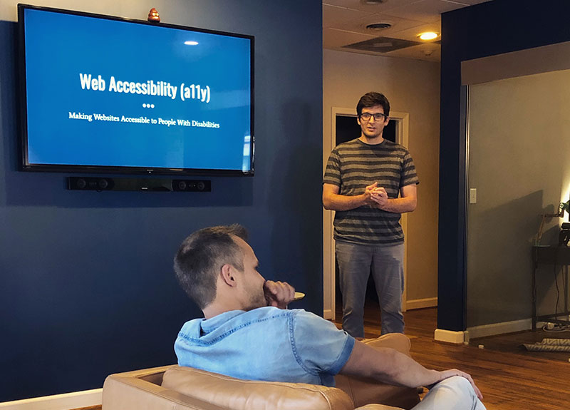 a guy teaching accessibility