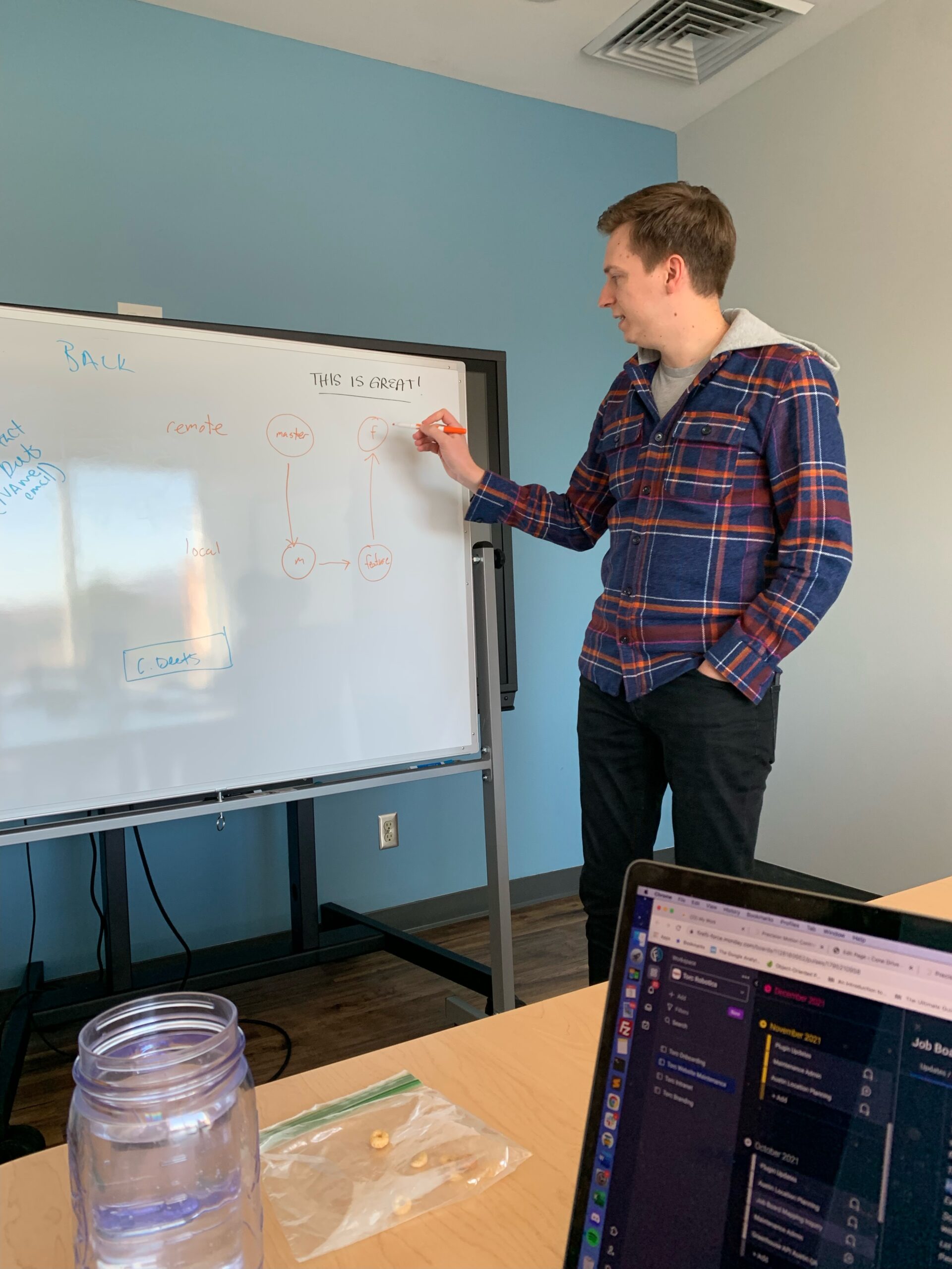 a guy teaching on whiteboard